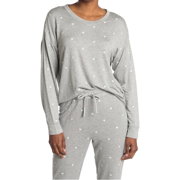 Splendid Embroidered ♡ Hearts Knit Long-Sleeve Top - Picture 1 of 7